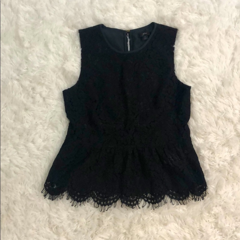 Lacey black peplum top